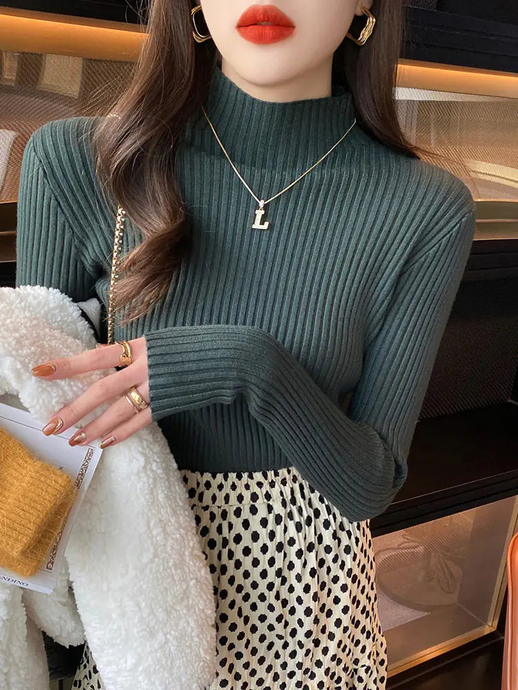 2023 Women's Winter Versatile High Neck Knit Top