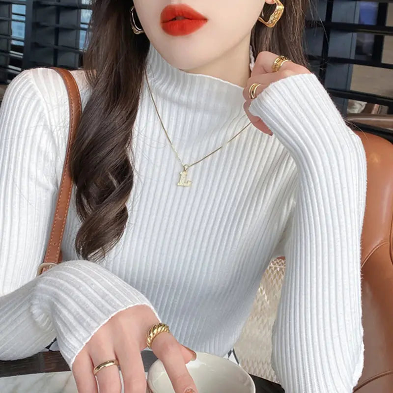 2023 Women's Winter Versatile High Neck Knit Top