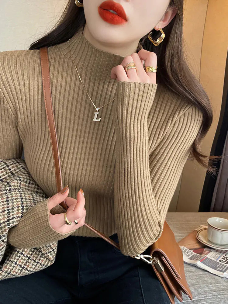 2023 Women's Winter Versatile High Neck Knit Top