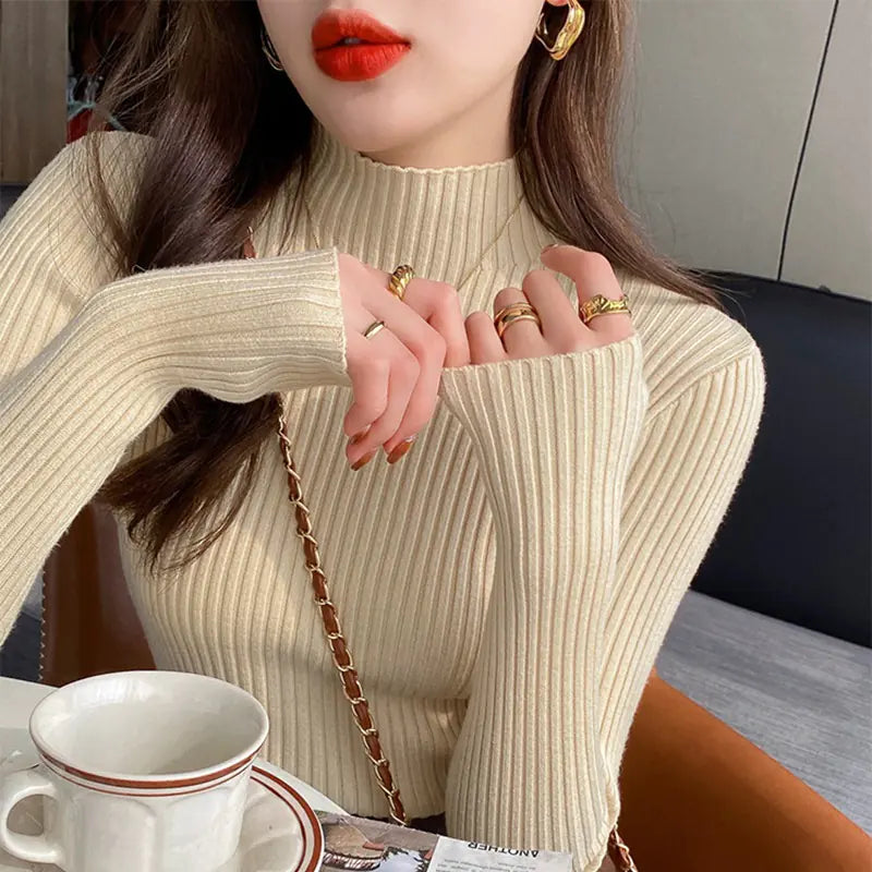 2023 Women's Winter Versatile High Neck Knit Top