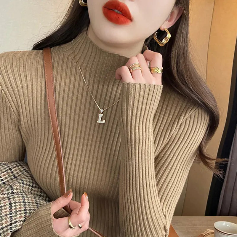 2023 Women's Winter Versatile High Neck Knit Top