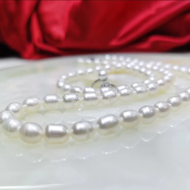 Pearl Jewelry Set - Necklace, Bracelet, and Ring (3 Pieces)