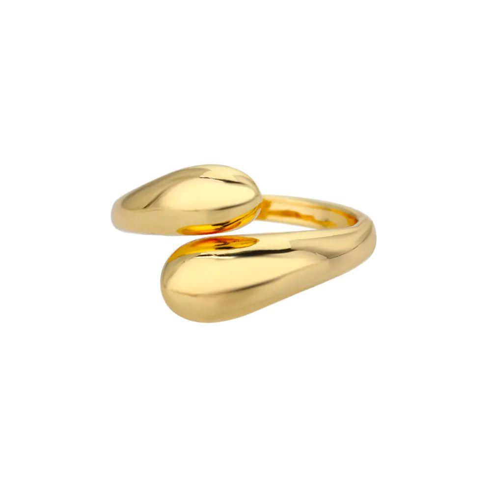 Geometric Gold Ring with Unique Design for Women